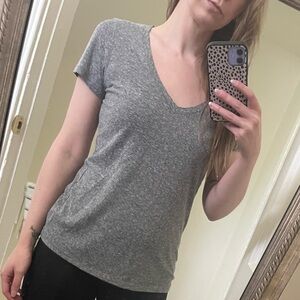 Bundle 3/$15 - aerie Heather Gray V-neck Tee